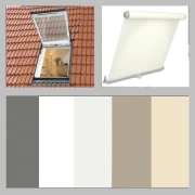 BRAAS BA Thermo-Verdunkelungsrollo, weiss, grau ,creme, beige