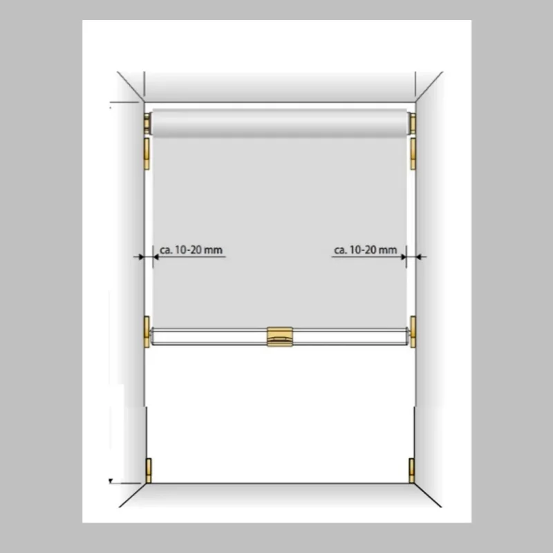 BRAAS BA Thermo-Verdunkelungsrollo, weiss, grau ,creme, beige