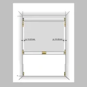 BRAAS BA Thermo-Verdunkelungsrollo, weiss, grau ,creme, beige