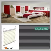 GREEN LIVING,  Plissee, halbtransparent, grau, auf Maß