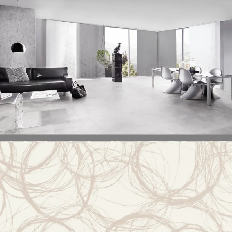 Schiebegardine-Flächenvorhang  HEIDE, Maßanfertigung