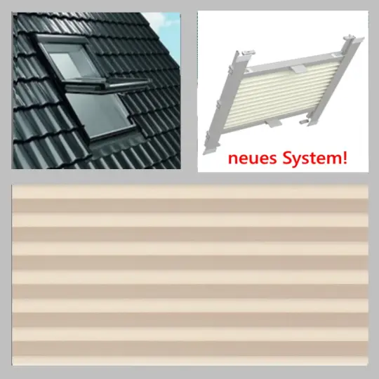 VELUX GGU_GHU_GIU_GTU - Thermo-Plissee CREME