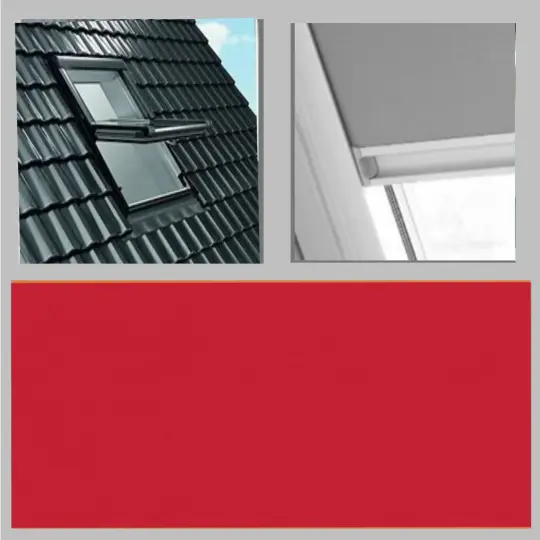 VELUX VL Holz Thermo-Verdunkelungsrollo ROT