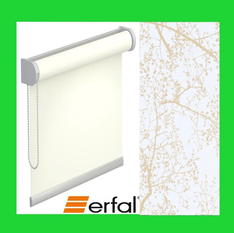 erfal® Design-Rollo BAGDAD vormontiert auf Trägerprofil -  CREME