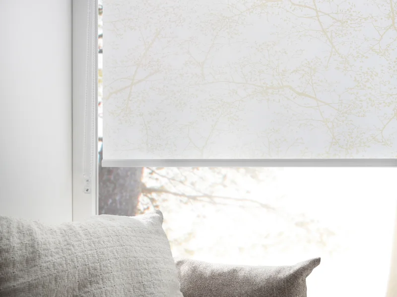 erfal® Design-Rollo BAGDAD vormontiert auf Trägerprofil -  CREME