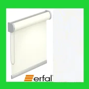 erfal® Design-Rollo BAGDAD weiss - vormontiert auf Trägerprofil - WEISS