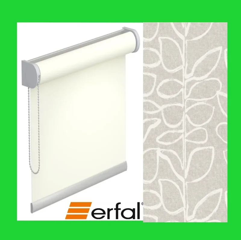 erfal® Design-Rollo ESSEN-vormontiert auf Trägerprofil CREME