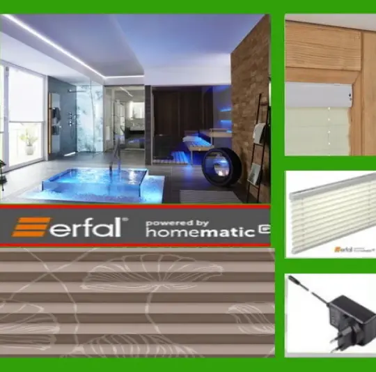erfal® SmartHome Design-Plissee by Homematic IP - BEIGE