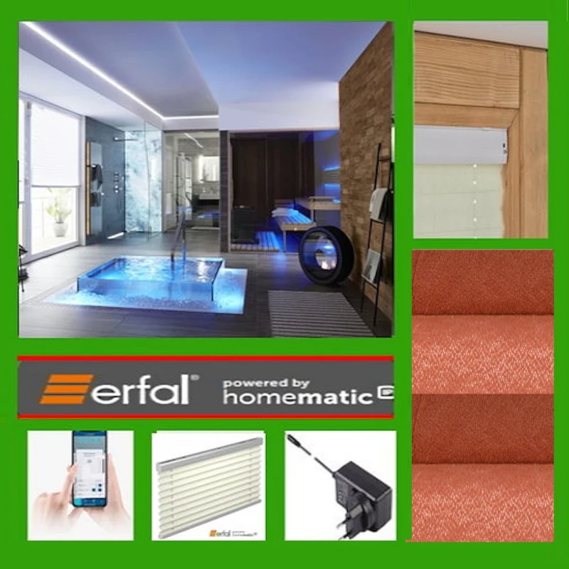 erfal® SmartHome Plissee  by Homematic IP - ROST Crush