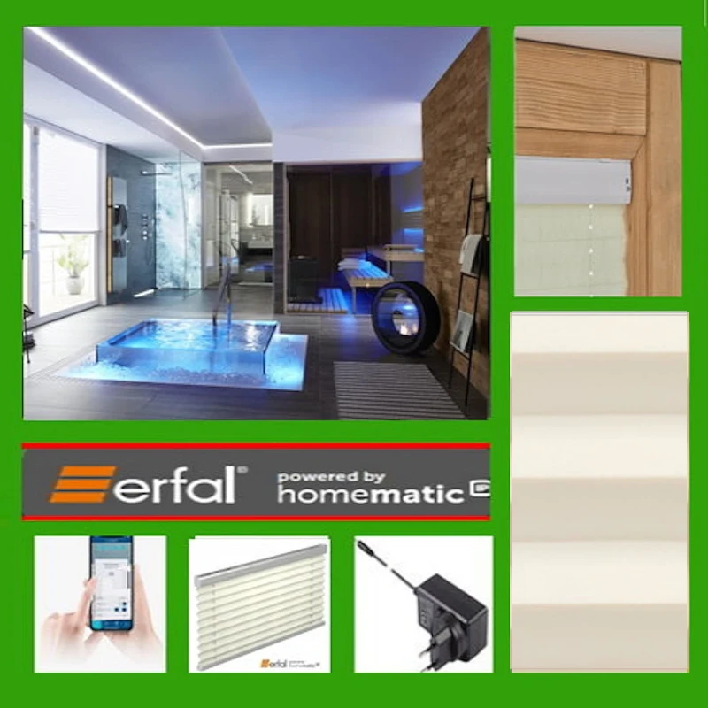 erfal® SmartHome Plissee  by Homematic IP - WEISS