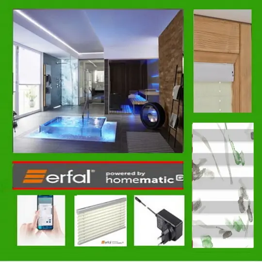 erfal® SmartHome Plissee LOVELY grün  by Homematic IP